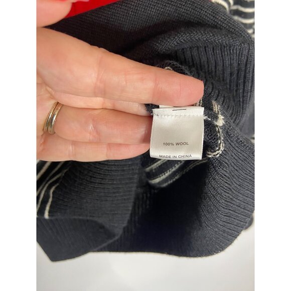 St. John Colorblock Striped Full Zip Wool Sweater-sz Medium - Picture 4 of 6